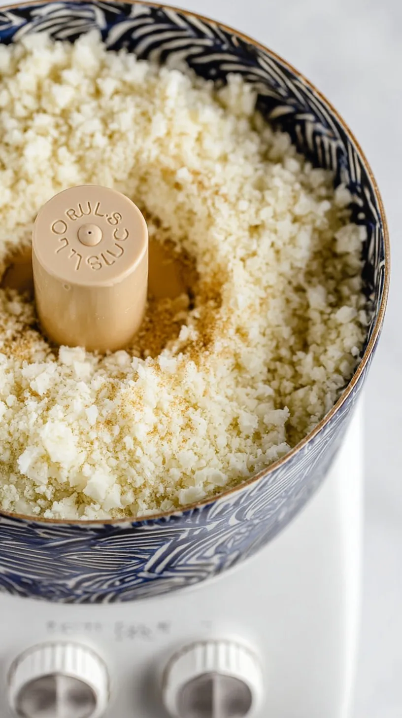 A bowl of fluffy, sautéed cauliflower rice seasoned with salt and pepper.