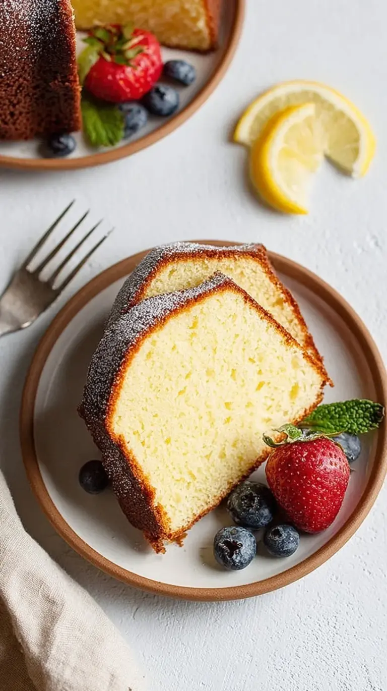 A golden brown classic homemade pound cake on a wire rack