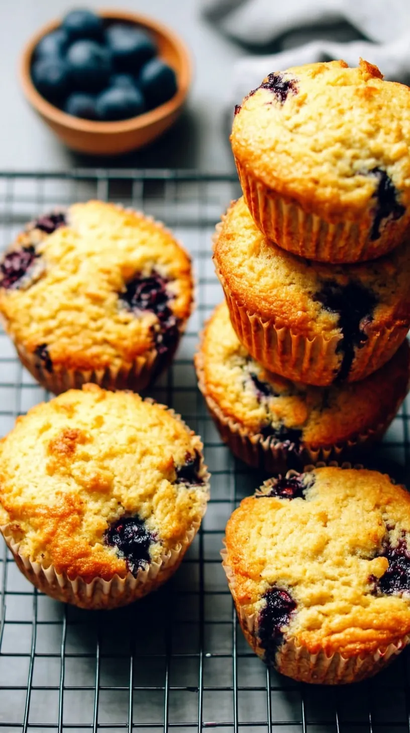 A stack of golden brown coconut flour muffins on a wire cooling rack