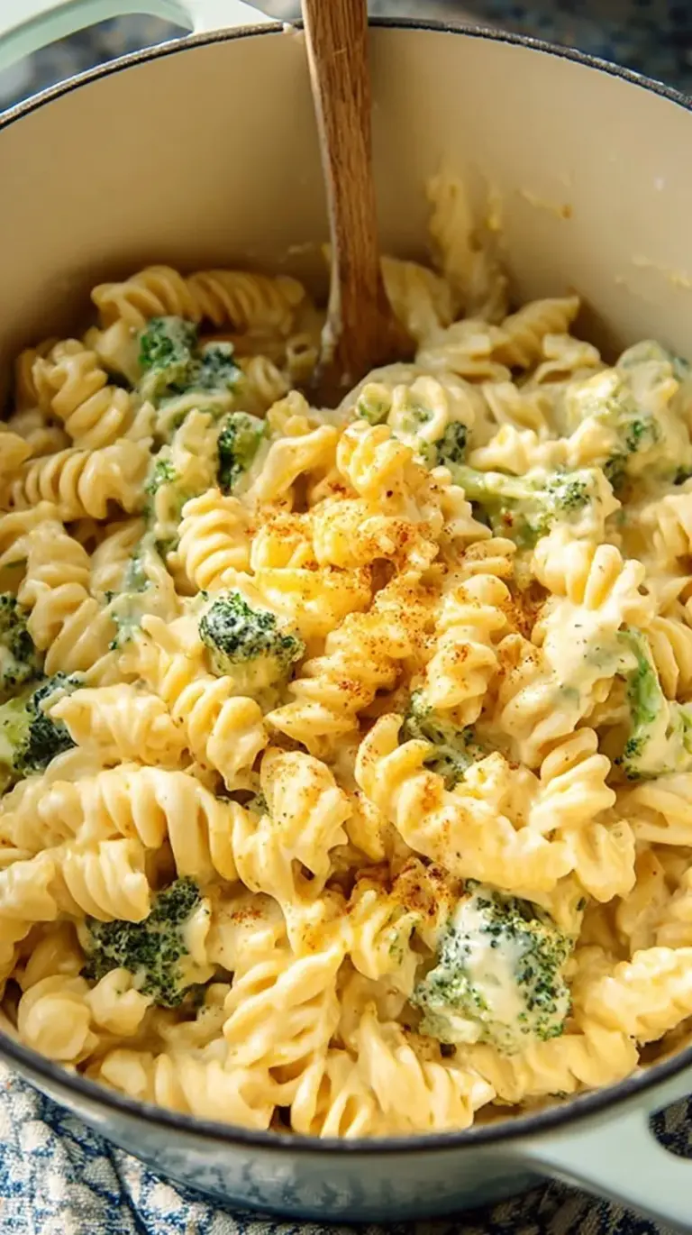 A bowl of creamy healthy mac and cheese made with whole wheat pasta and a cauliflower cheese sauce.