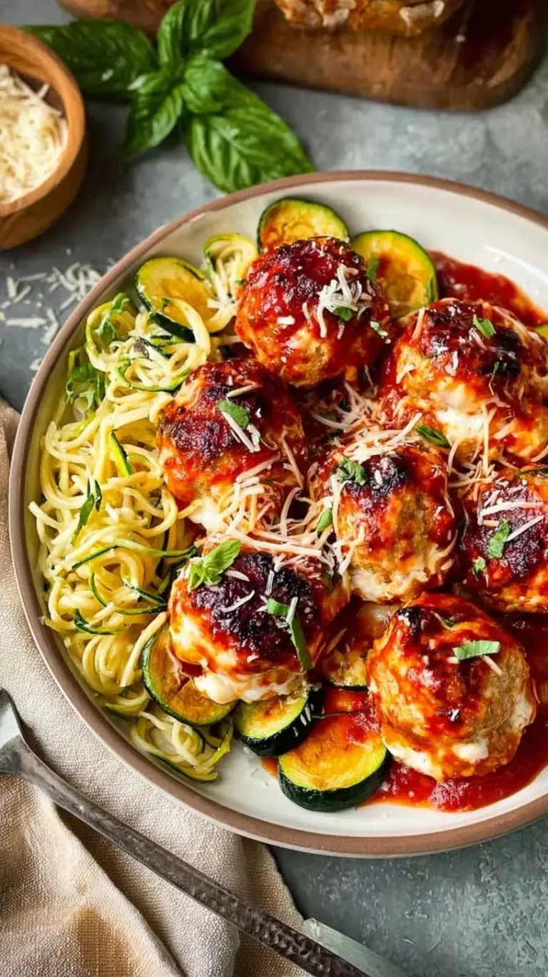 A tray of golden brown baked turkey ricotta meatballs garnished with fresh parsley