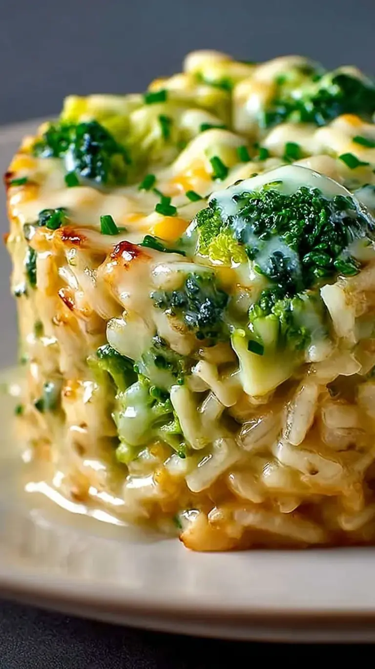 Golden brown broccoli cheddar rice cups in a muffin tin with melted cheese on top