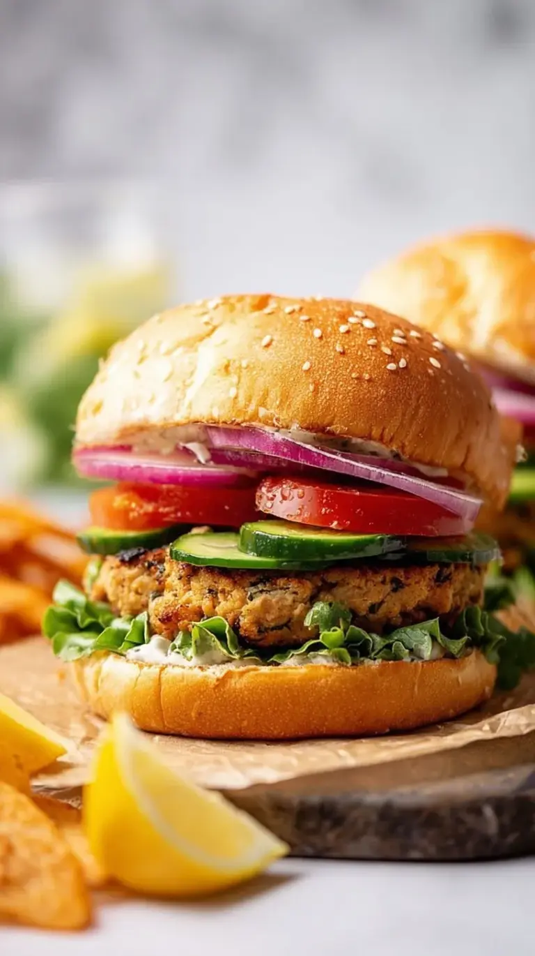Four golden brown juicy chicken burgers being seared in a cast iron skillet.
