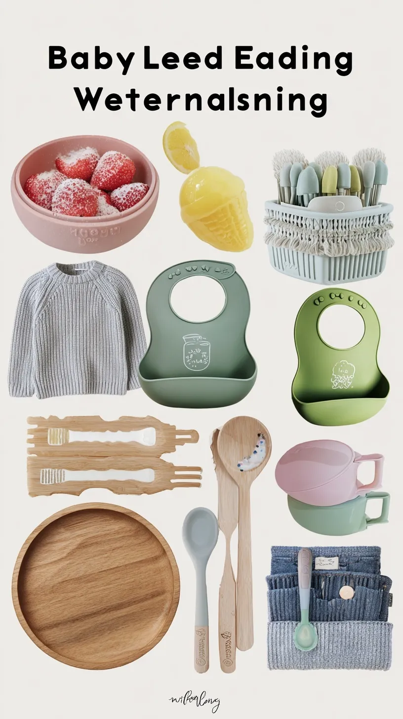 A clean baby-led weaning high chair setup with a silicone plate and training spoon on a splat mat.