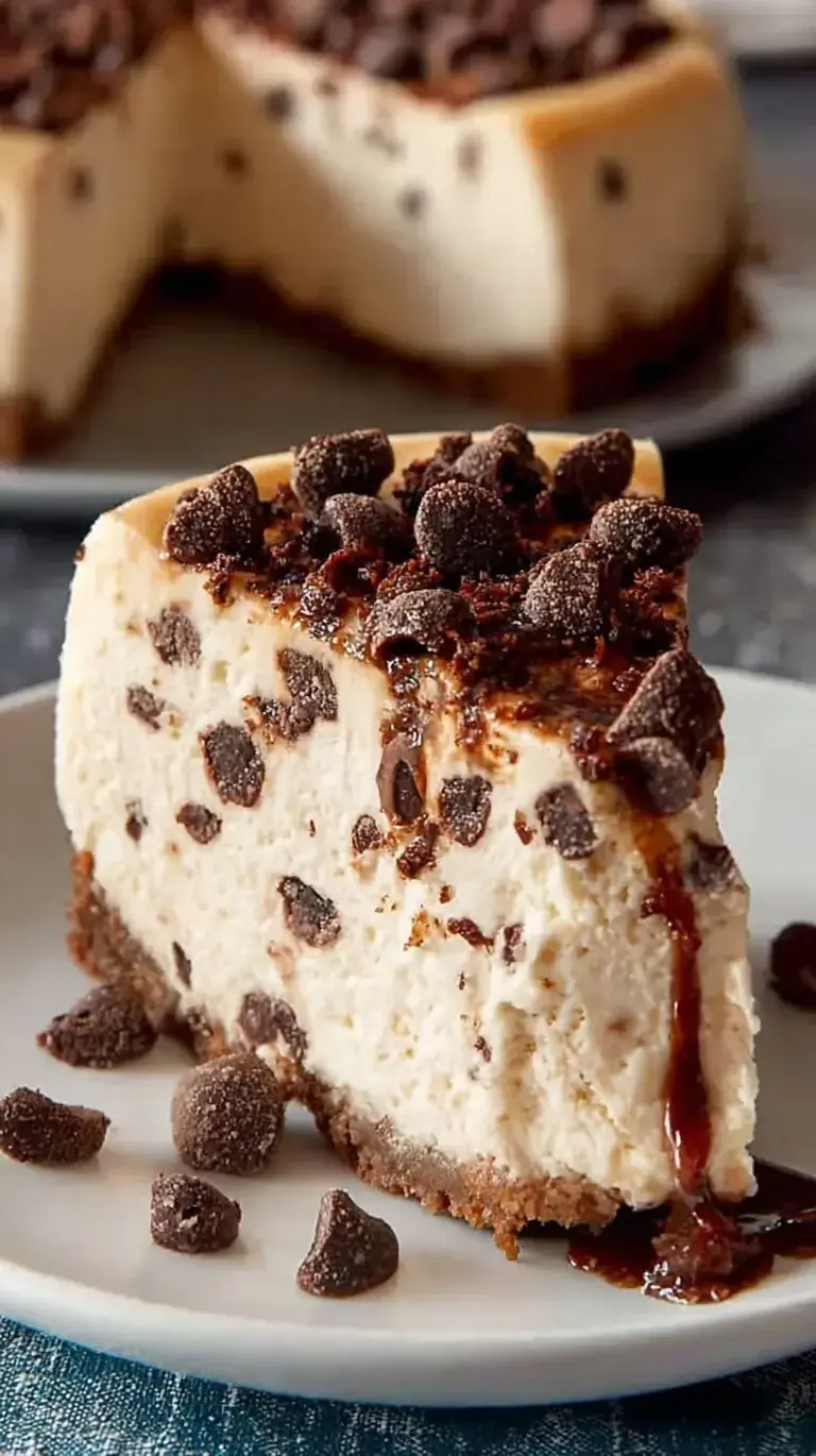 A slice of creamy protein cheesecake on a plate with fresh berries