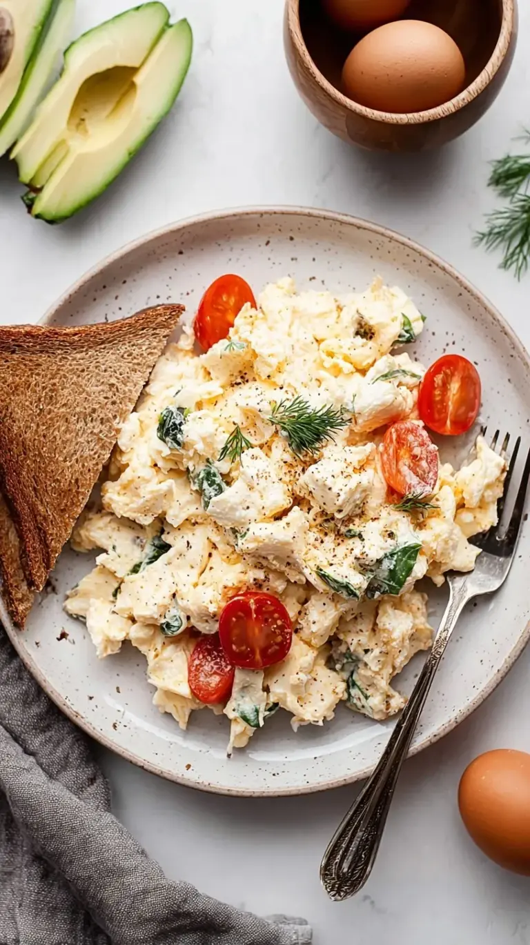 A plate of fluffy, moist scrambled egg whites seasoned with black pepper on a white plate.