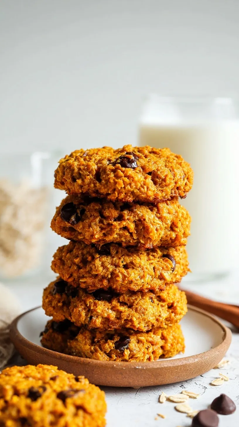 A tray of golden brown sweet potato breakfast cookies with dark chocolate chips