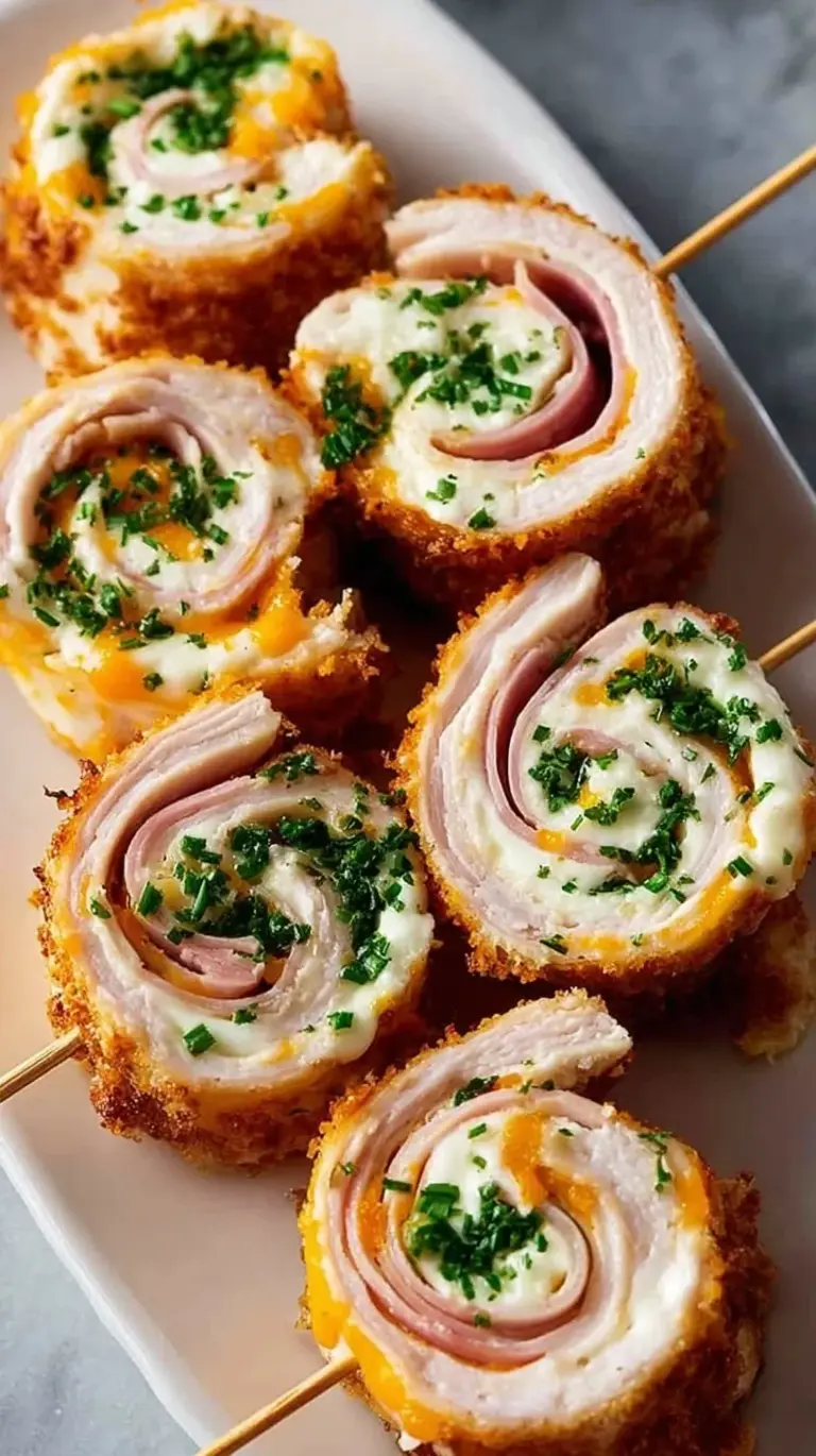 Close up of sliced turkey cheddar lunch roll-ups showing layers of deli turkey, sharp cheddar, and fresh lettuce