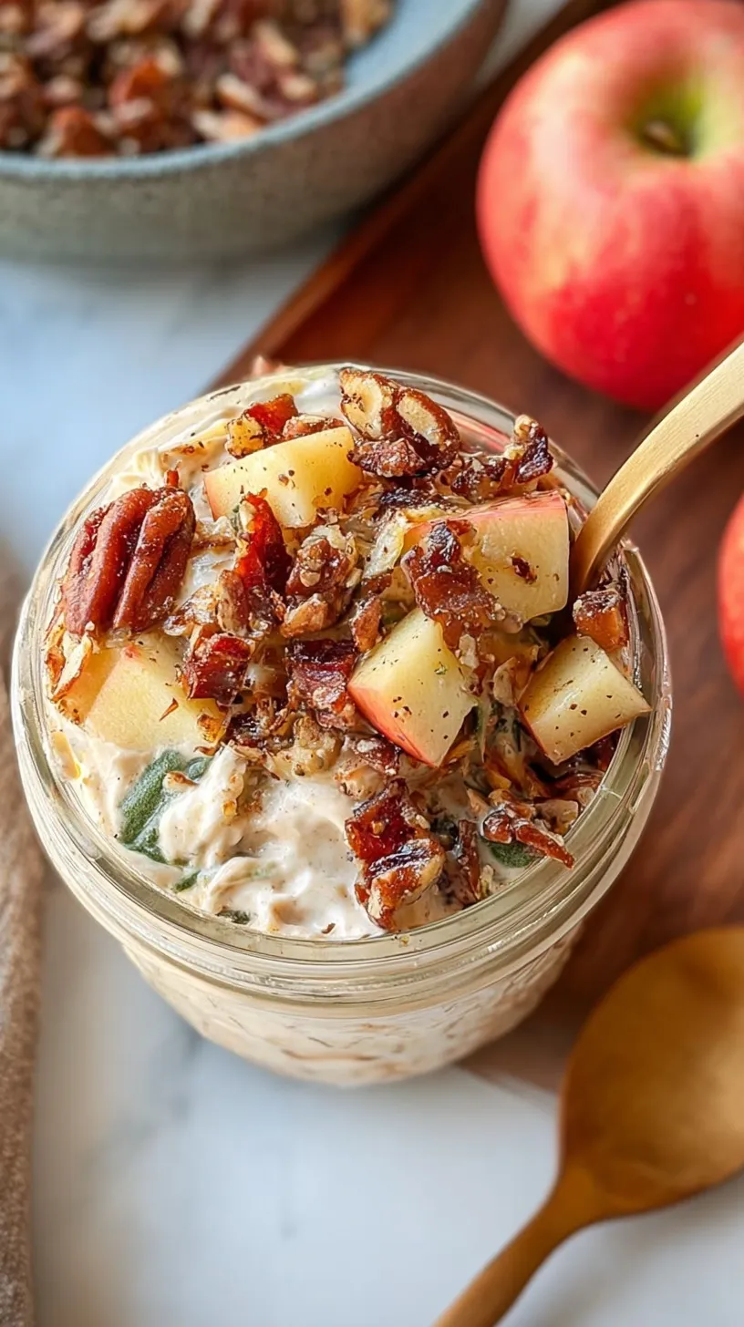 A bowl of diced Honeycrisp apples mixed with creamy Greek yogurt and drizzled with peanut butter